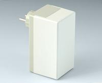 a9021665 OKW White ABS Plug Case, 120 x 65 x 65mm