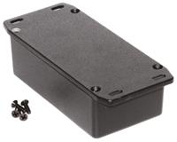 1590n1flbk Hammond 1590 Series Black Die Cast Aluminium Enclosure, IP54, Flanged, Black Lid, 121.2 x 65.5 x 39.8mm