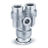 kqb2u06-08 SMC KQB2 Series Union Y, 6 mm to 8 mm, Tube-to-Tube Connection Style, KQB2U06-08