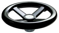 161-2022 RS PRO Black Hand Wheel, 160mm diameter