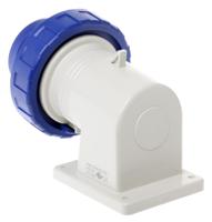 2473293 Scame IP66, IP67 Blue Wall Mount 2P + E Right Angle Industrial Power Plug, Rated At 32A, 230 V