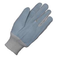 561l Liscombe Grey Cotton Cotton, Leather Work Gloves, Size 9, Chrome Cotton Coating