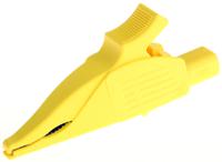 669575-24 Staubli Crocodile Clip 4 mm Connection, Brass Contact, 32A, Yellow