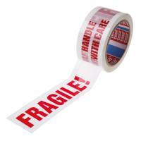 06120-00105-01 Tesa 6120 Red/White Packing Tape, 66m x 50mm