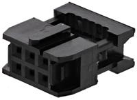 t812106a100ceu Amphenol Communications Solutions 6-Way IDC Connector Socket for Cable Mount, 2-Row