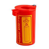 assy-gas-cap-cylinder-lo Brady Red 1-Lock Polypropylene Cylinder Valve Lockouts, 8.64mm Shackle, 36mm Attachment
