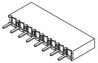 bcs-108-l-s-te Samtec BCS Series Straight Through Hole Mount PCB Socket, 8-Contact, 1-Row, 2.54mm Pitch, Solder Termination
