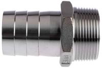 499-3798 RS PRO Stainless Steel Pipe Fitting, Straight Hexagon Hose Nipple, Male R 1-1/2in x Male