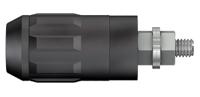 669684-21 Staubli Black Female Banana Socket, 4 mm Connector, Bolt Termination, 20A, 1000V, Nickel Plating