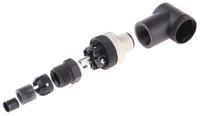 xzcc12mcm50b Telemecanique Sensors Circular Connector, 5 Contacts, Cable, M12 Connector, Plug, Male, IP67, XZCC Series