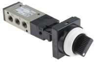 vzm550-01-34b SMC Twist Selector 5/2 Pneumatic Manual Control Valve VZM500 Series, Rc 1/8, 1/8in, III B