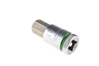 05003828001 Wera 1/2 in Drive Bit Socket, Hex Bit, 17mm, 60 mm Overall Length