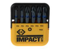 t4511 CK Impact Bit Set 6 Pieces, Pozidriv