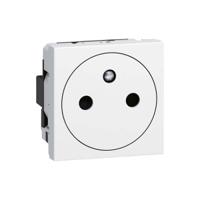 077111l Legrand Mosaic White 1 Gang Plug Socket, 16A, Indoor Use