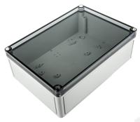11100801 Spelsberg TK PS Series Grey Polystyrene Enclosure, IP66, Transparent Lid, 254 x 180 x 90mm