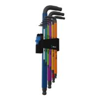 05022210001 Wera 9 piece L Shape Metric Hex Key Set, 1 x 1.5x90 mm, 1 x 2.0x101 mm, 1 x 2.5x112 mm, 1 x 3.0x123 mm, 1 x 4.0x137 mm,