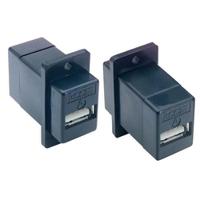 ecf504b-uaa L-Com Straight, Panel Mount, Plug- Single Port Type Type A USB Connector