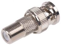 j01008a0023 Telegartner Straight RF Adapter BNC Plug to Type F Socket