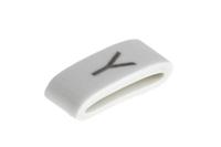 531-07885-hobs85-pvc-wh HellermannTyton HODS85 Slide On Cable Markers, Black on White, Pre-printed "Y", 1.8 → 6.3mm Cable, 531-07885