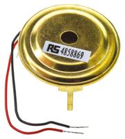 171-0857 RS PRO 85dB Panel Mount Continuous External Piezo Buzzer, 22 (Dia.) x 4.5mm, 1V dc Min, 30V dc Max