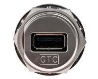 122-3021 RS PRO Straight, Panel Mount, Socket- Single Port Type A USB Connector