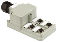 1701230000 Weidmuller SAI Series Sensor Box, M12, 5 way, 4 port