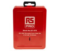 221-579 RS PRO 3-Piece Step Drill Bit Set for Metal, 30in Max, 3mm Min, HSS Bits