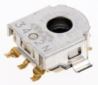 ec05e1220401 Alps Alpine 12 Pulse Incremental Mechanical Rotary Encoder with a 2.2 mm Hollow Shaft (Not Indexed), Bracket Mount,