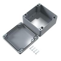 01161609 Rose Aluminium Standard Series Grey Die Cast Aluminium Enclosure, IP66, IK09, Grey Lid, 160 x 160 x 90mm