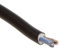 775-6062 RS PRO 2182Y 0.5 mm² 2 Core Power Cable, H03VV-F, Black PVC, 100m