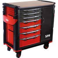 417-bxe SAM 7 Drawer Stainless Steel Wheeled Tool Trolley