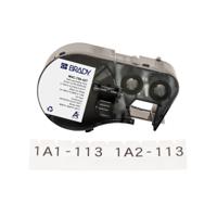 m4c-750-427 Brady B-427 on Black on White, Transparent Label, 19.05 mm Width, 9.53mm Label Width