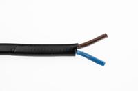 491-829 RS PRO 2192Y 0.5 mm² 2 Core Power Cable, H03VVH2-F, Black PVC, 100m