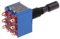 5659adbgk3v APEM Toggle Switch, Panel Mount, On-Off-On, 3PDT, Solder Lug Terminal, 30V dc