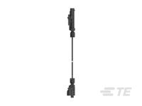 2362354-2 TE Connectivity 1 Way Male to 2 Way Male F Type Cable assembly, 1m