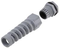 pns34-sl080 Alpha Wire FIT Wire Management Series Slate Chloroprene Rubber (O-Ring/Seal), Polyamide Cable Gland, NPT 3/4in Thread,