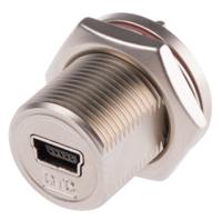122-3026 RS PRO Straight, Panel Mount, Socket Type Mini B USB Connector