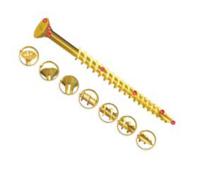 zzv60244ce UNIFIX VORTEX Pozidriv Countersunk Steel Wood Screw, Yellow Passivated, Zinc Plated, 6mm Thread, 80mm Length