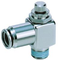 asg320f-01-06s SMC ASG Series Tube Flow Regulator, 6mm Tube Inlet Port x R 1/8 Male Outlet Port
