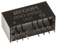 rso-2405s Recom RSO DC-DC Converter, 5V dc/ 200mA Output, 18 → 36 V dc Input, 1W, Through Hole, +85°C Max Temp -40°C Min