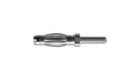 fk-1199-ni Schutzinger Silver Male Banana Plug, 4 mm Connector, 32A, 33 V ac, 70V dc, Nickel Plating