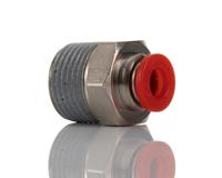 c01250638 Norgren PNEUFIT Series Threaded-to-Tube, Push In 6 mm to R 3/8, Threaded-to-Tube Connection Style