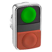 zb4bl7340 Schneider Electric Harmony XB4 Series Green, Red Momentary Push Button Head, 22mm Cutout, IP66, IP69K