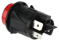 sp6018c1g0000 Molveno Illuminated Push Button Switch, Latching, Panel Mount, 25mm Cutout, DPST, Red LED