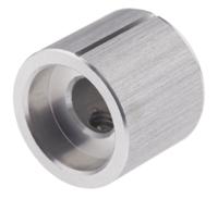 498-918 RS PRO 16mm Silver Potentiometer Knob for 6.4mm Shaft Splined