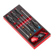 modmat7pb Facom 8 Piece Screwdriver Kit Tool Kit with Foam Inlay