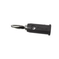 bu-p1809-0 Mueller Electric Black Plug Banana Connectors, 4 mm Connector, Plug In Termination, 5A, Gold Over Nickel Plating
