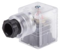 896-2066 RS PRO 2P+E DIN 43650 A, Female Solenoid Connector with Indicator Light, 24 V dc Voltage