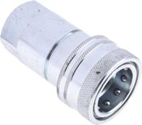 745-4697 RS PRO Steel Female Hydraulic Quick Connect Coupling, BSP 3/4 Female