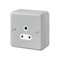 k842alm MK Electric Metalclad Plus 1 Gang Electrical Socket, 5A
